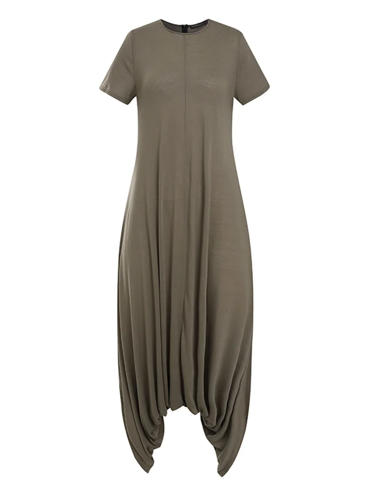 Celmia Fashion Jumpsuit Women Party Rompers Summer Palazzo Casual Loose Short sleeve Irregular O Neck Long Retro Solid Playsuits