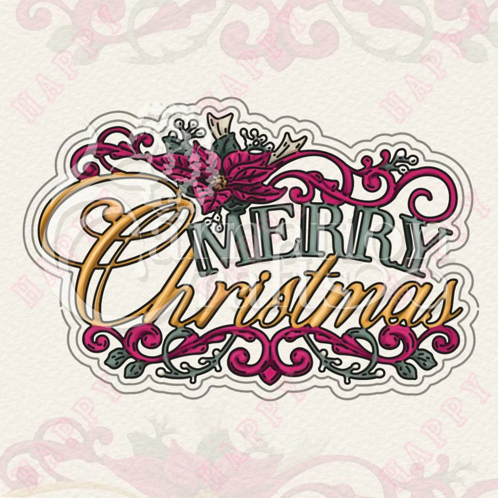 

Merry Christmas For Metal Cutting Dies DIY Scrapbook Envelope Diary Photo Album Paper Cards Decorative Craft Embossing Template
