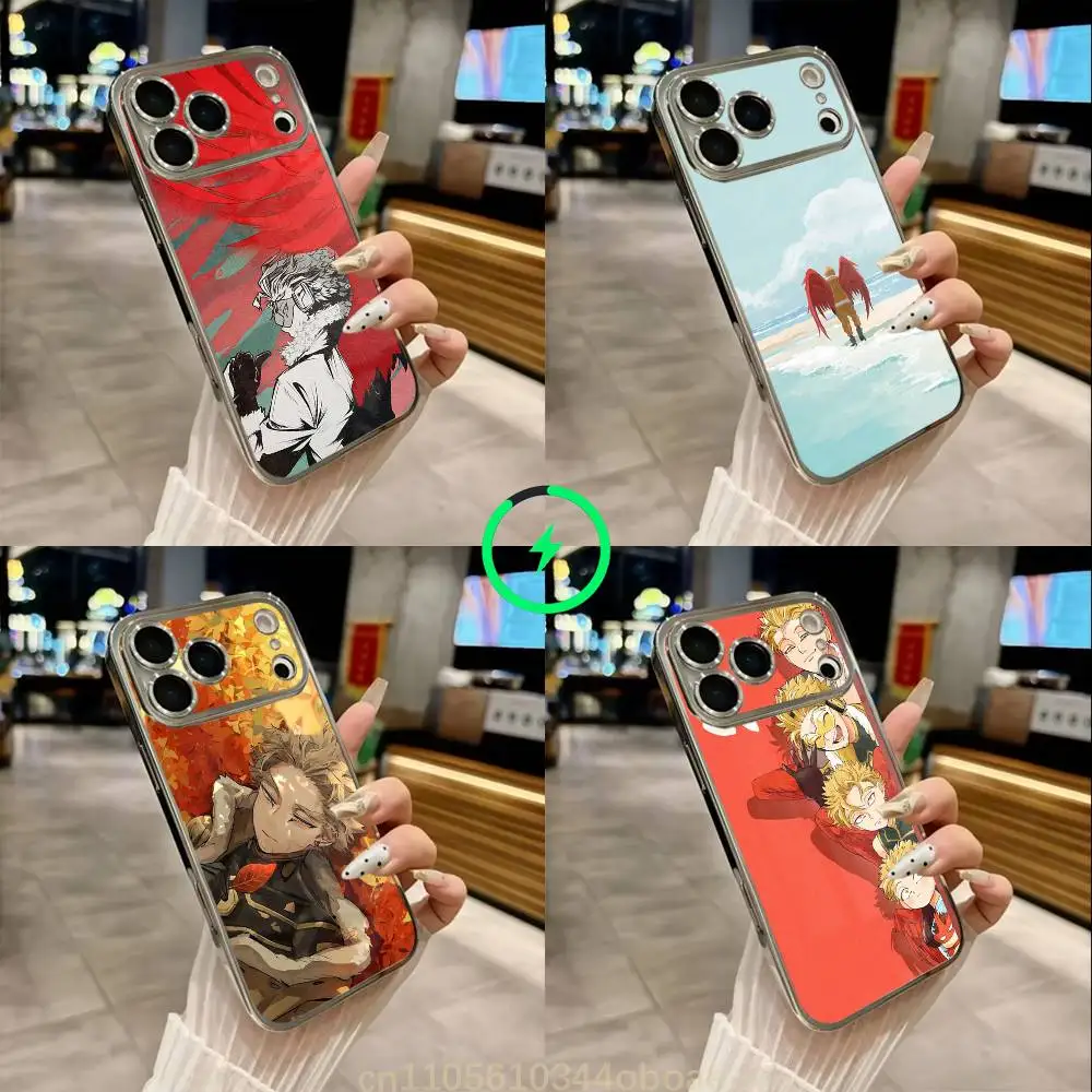 Фото Чехол для телефона MHA NO.2 Hawks Black для iPhone 17, 16, 15, 14, 13, 12, 11, Pro, Max, Plus, Mini, SE4, с поддержкой магнитной беспроводной зарядки. №1