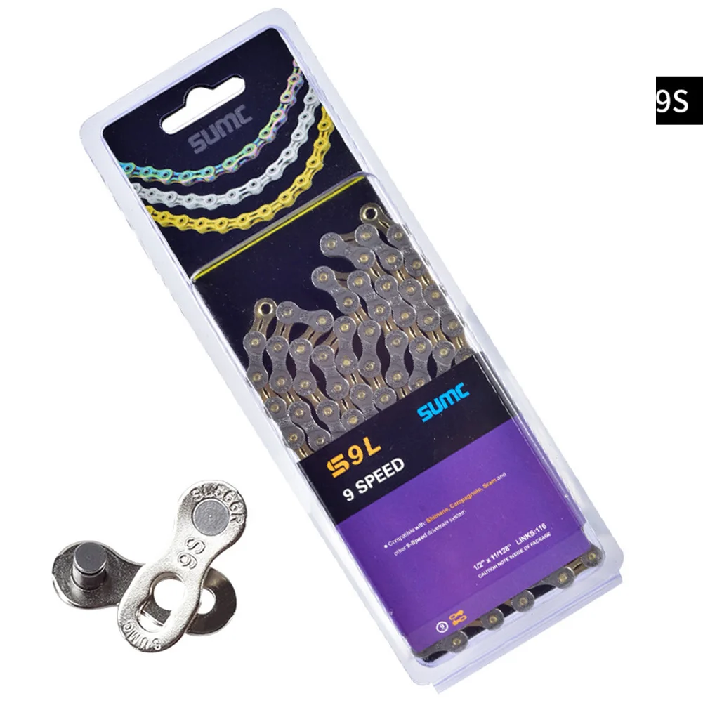 

8/9/10/11/12 Speed Bicycle Chain 116 Links 126 Links MTB Road Bike Chains Durable Colorful Bicycle Chain Bike Accessories