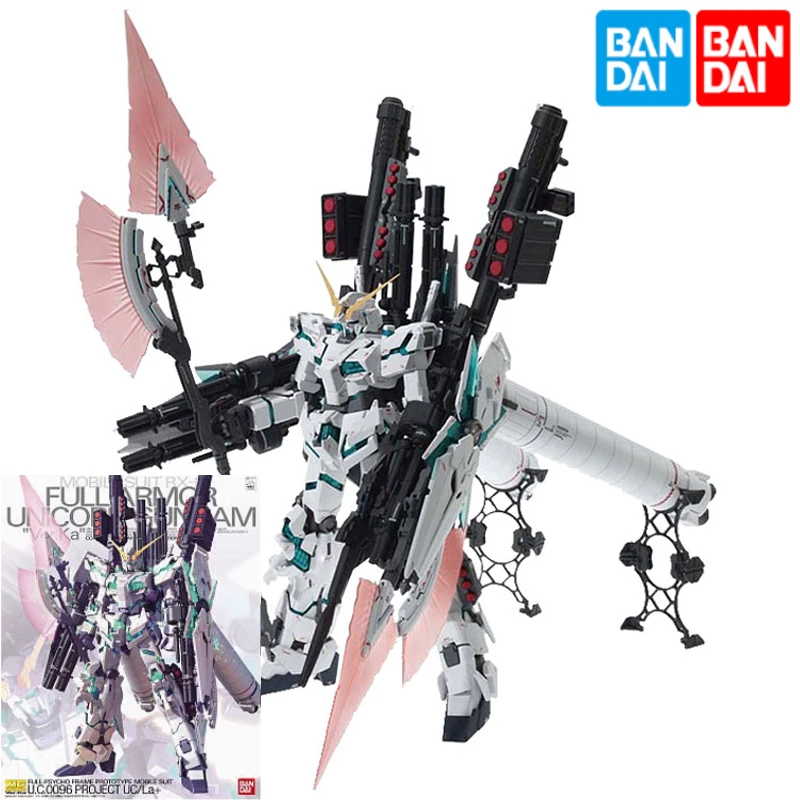 

Bandai Gundam 61589 мг 1/100 Броня Единорог ka версия полностью оснащенный Единорог оригинальная Сборная модель игрушка коллекционный подарок