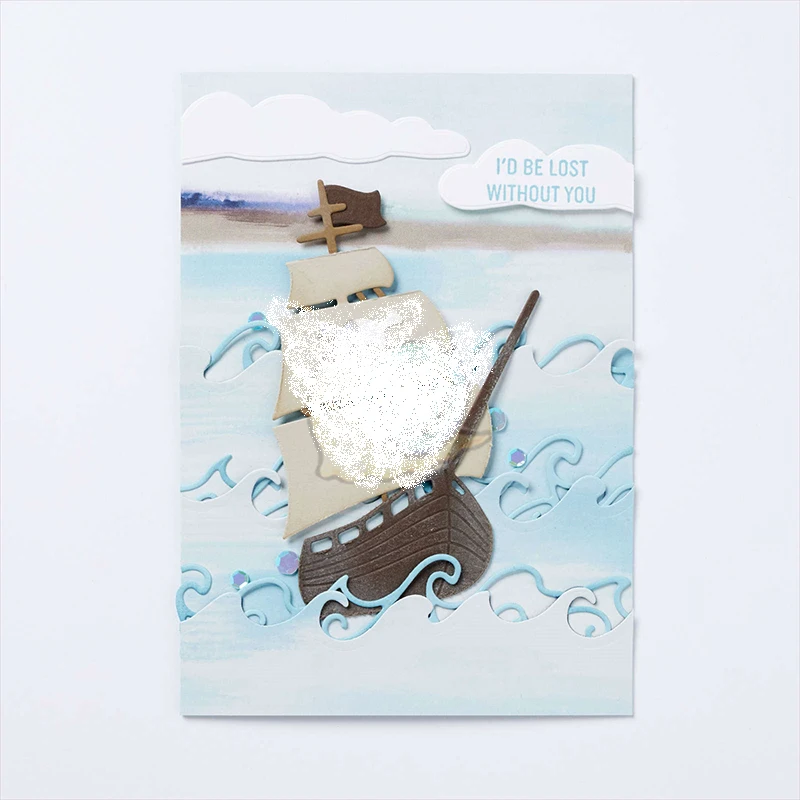 2023 новый каталог Парусная Лодка Навигация прозрачный набор штампов и