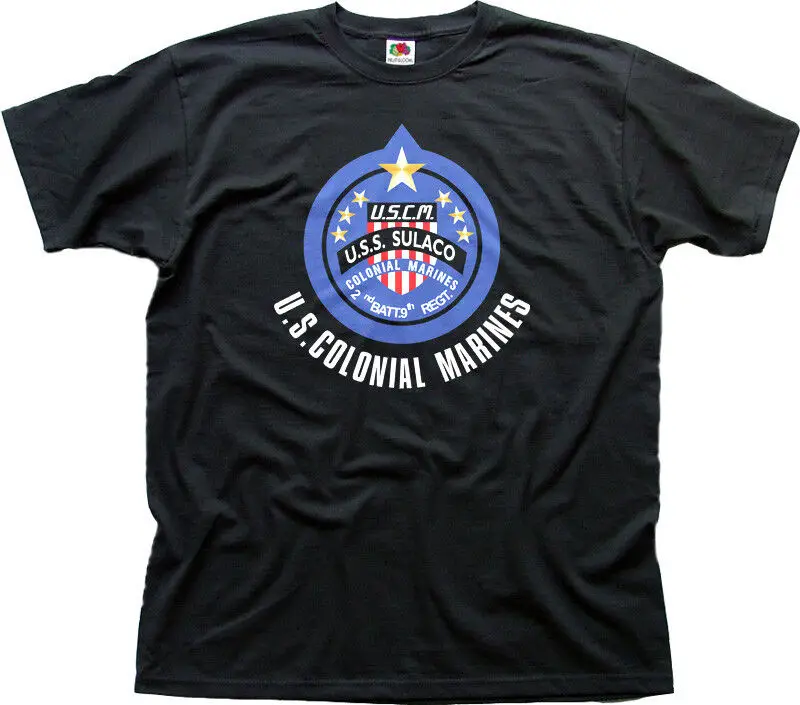 Черная футболка с изображением инопланетянина солдатиков виленда Ютани USS SULACO