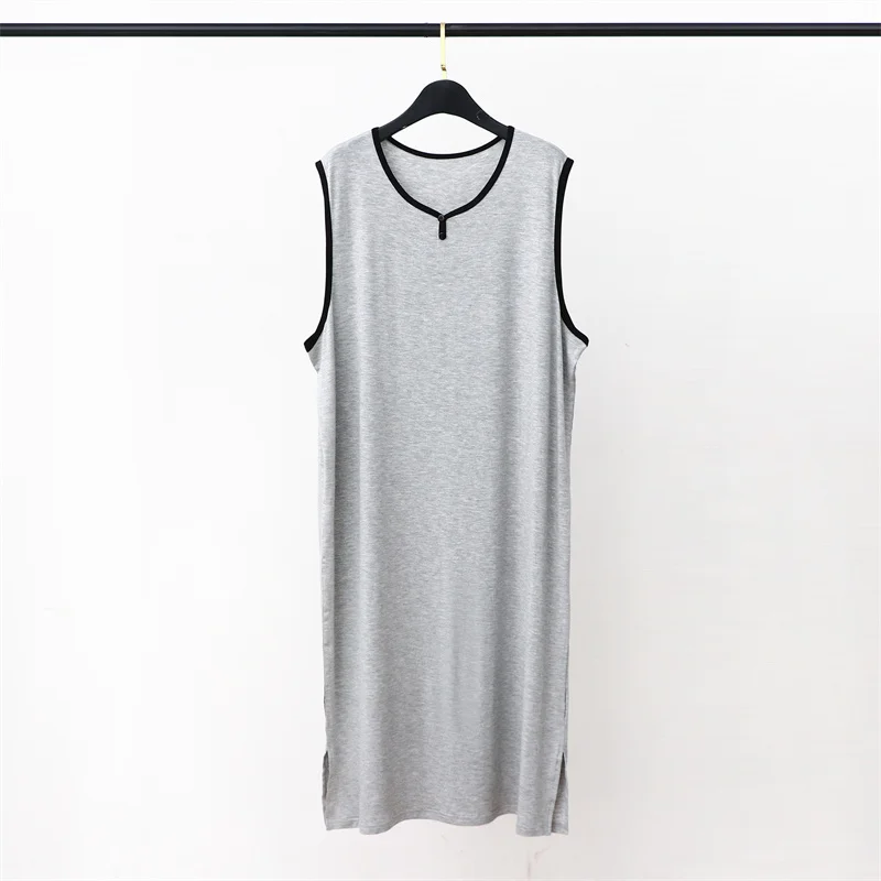 Autumn Nightgown For Women Nightdress Women's Cotton O-Neck  Sleeveless Comfortable Casual Button Nightwear Fashion Plus Size