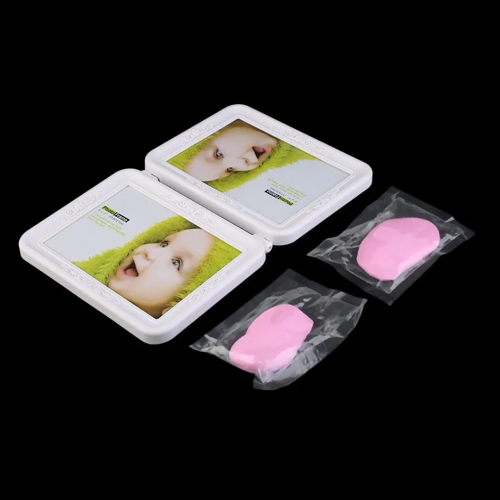 

Photo Frame Baby Footprint Foot or Hand Print Cast Set Kit Christening Gift