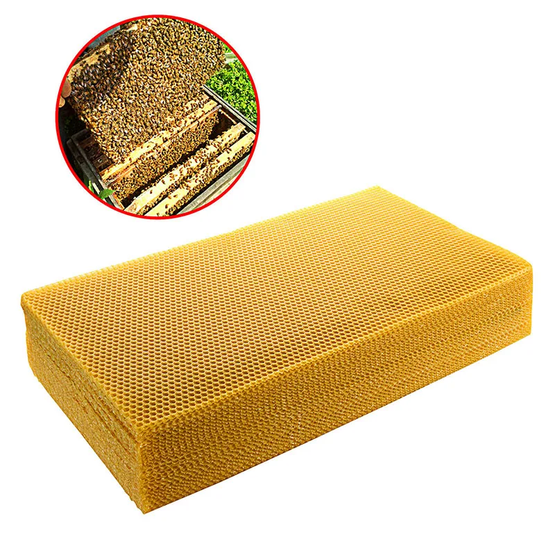 10pcs 200*415mm Honeycomb Beeswax DIY Foundation Beehive Wax Frames Base Sheets Bee Comb Honey Frame High Quality Beeswax sheet