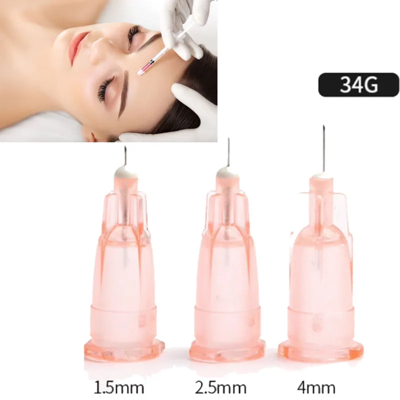Фото 1 мл шприцы luer + 34G4MM + 32G4MM + 30G4MM 2,5 мм инъекционные иглы иглы для рисования инструмент острые остроконечные иглы иглы для татуировки №4