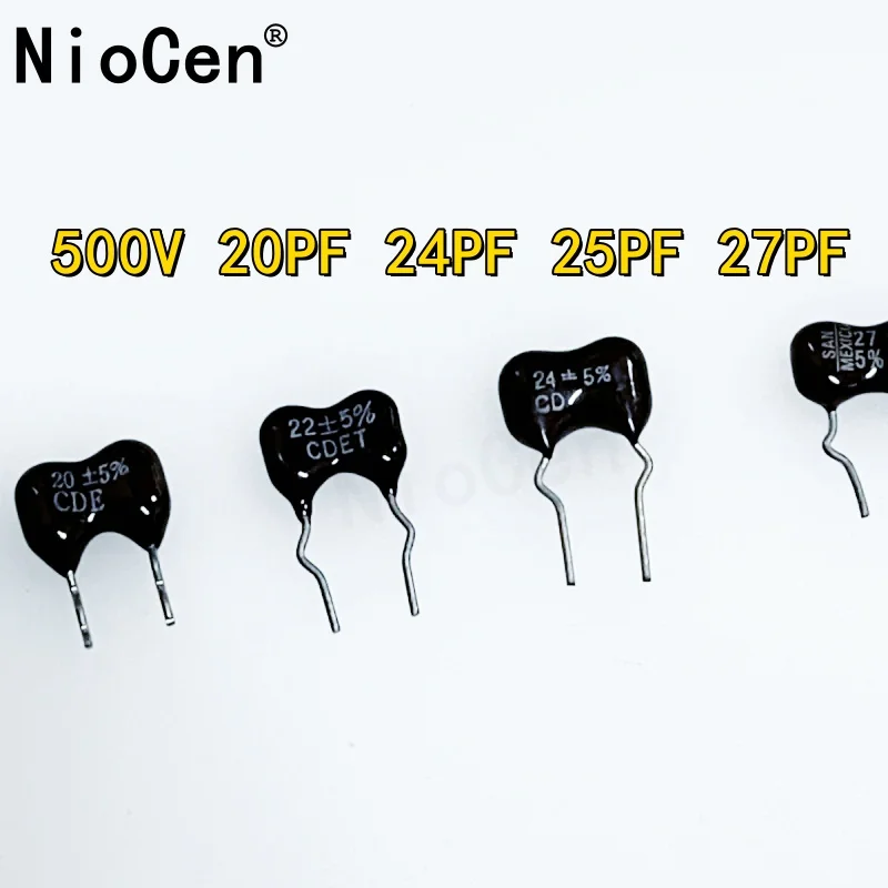 (1 шт.) Высокоточный Серебряный Слюдяной конденсатор 20 пФ 24 ПФ 25 27 500 в