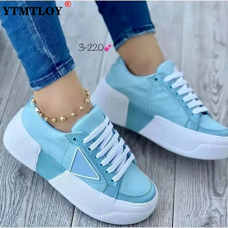 

Sneakers Women's Shoes Pattern Canvas Casual Ladies Sneakers Flat Lace Up Couple Zapatillas Mujer Chaussure Femme Platforms