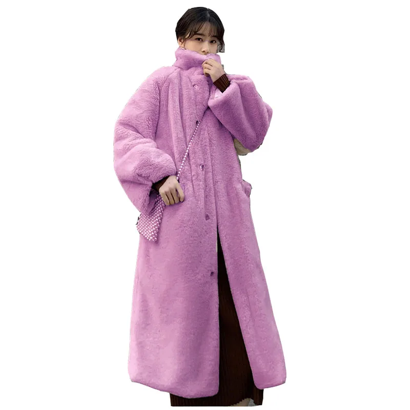 Women's Parker Casual Loose Warm Long Sleeve Elegant Women's Fur Coat 2022 New Winter Thickened Fashion Lapel Women Fur Coat Y78