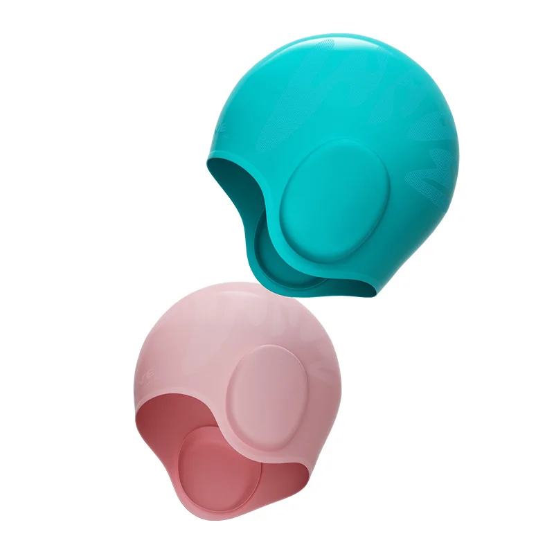

Children Summer Durable Silicone Swimming Cap with 3d Ear Protection Swim Cap for Men Women Bathing Cap for Short Long Hair