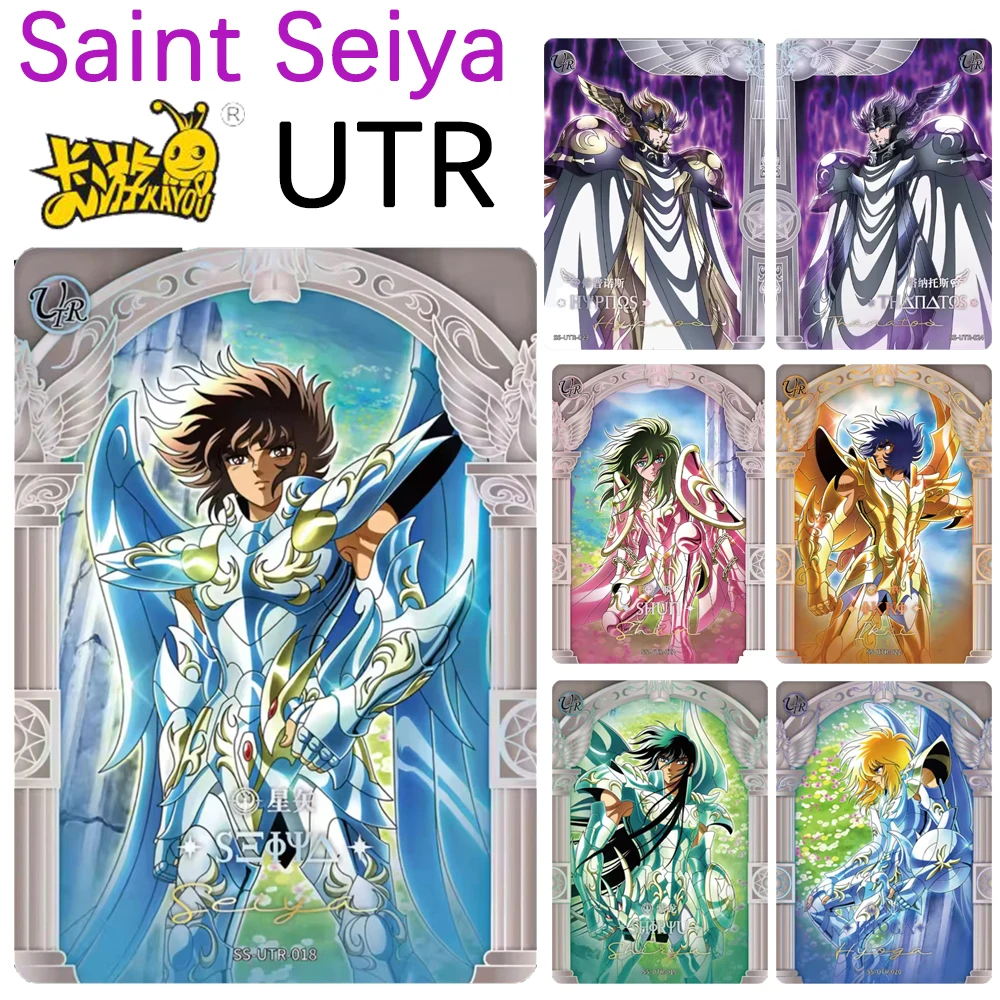 Фото Saint Seiya KAYOU UTR Shiryu Hyoga Ikki Thanatos Hypnos Pandora Laser Rainbow Коллекционная карта Рождественский подарок на день рождения для мальчиков №1