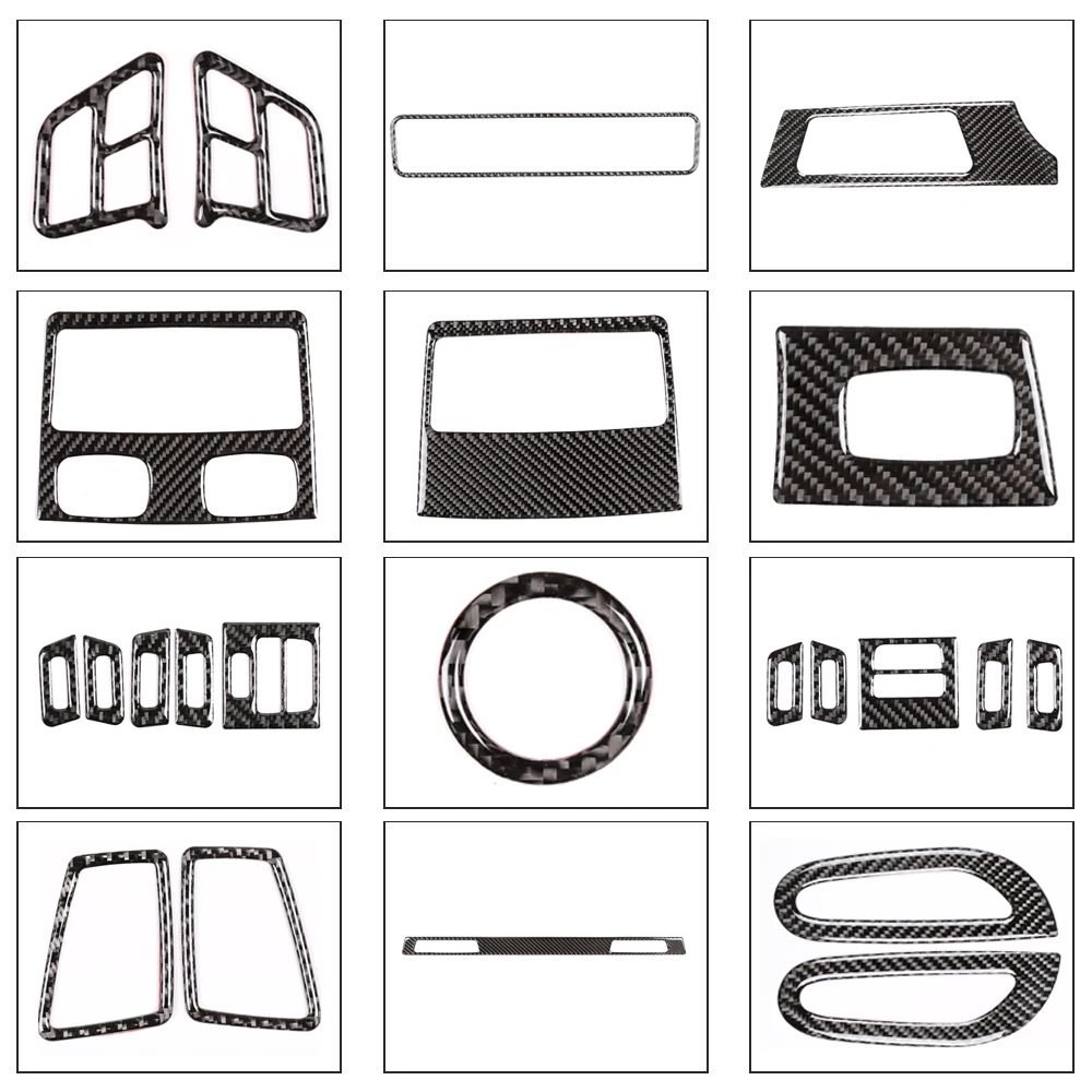 

Carbon Fiber Car Console Frame Stickers For BMW 3 series E90 E92 E93 Car Center Control Panel AC Covers Car Styling 2005-2012