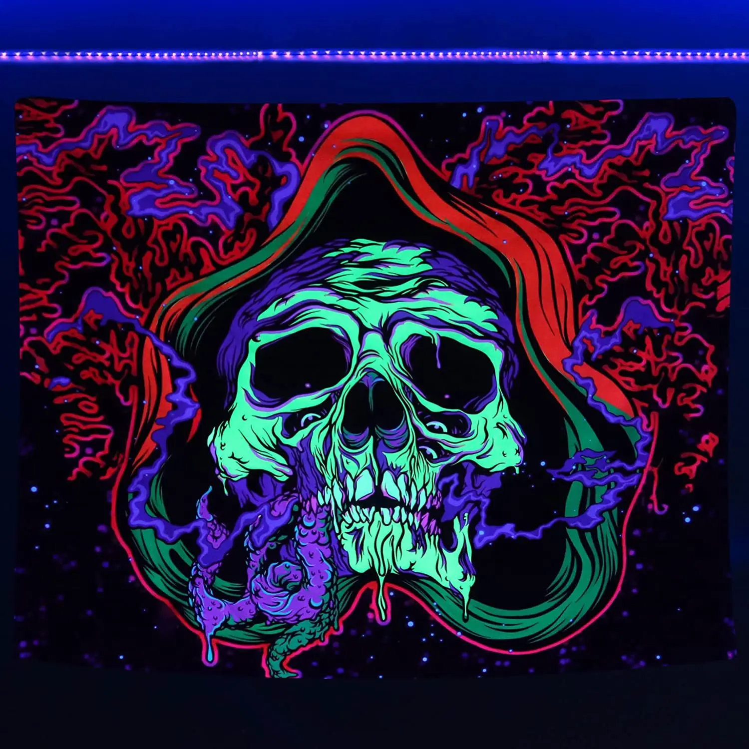 

Home decoration UV fluorescent tapestry Bohemian decorative tapestry Christmas starry sky home decoration mandala tapestry