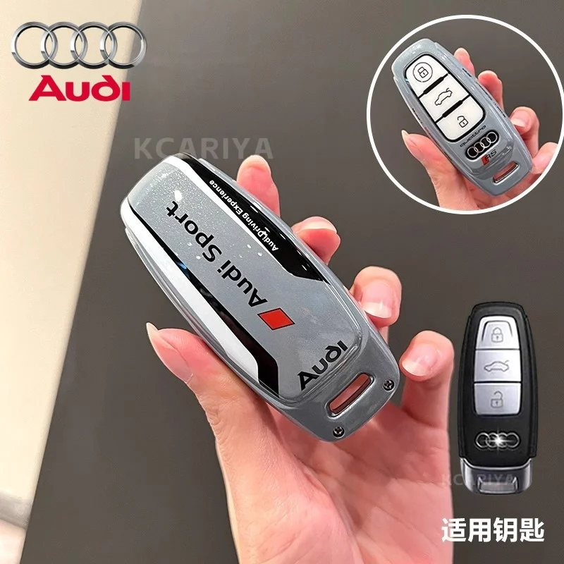 

Спортивный стиль ABS чехол для автомобильного ключа с дистанционным управлением для Audi Q8 RSQ8 A6 C8 S6 RS6 A7 S7 RS7 A3 8Y A8 D5 4N RS E-tron GT