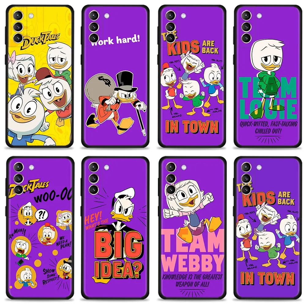 

Disney Cute Duck Story Cartoon Phone Case For Samsung Galaxy S22 S21 S20 10 Plus S10 S8 S9 S10e Ultra FE Soft Silicone Cover