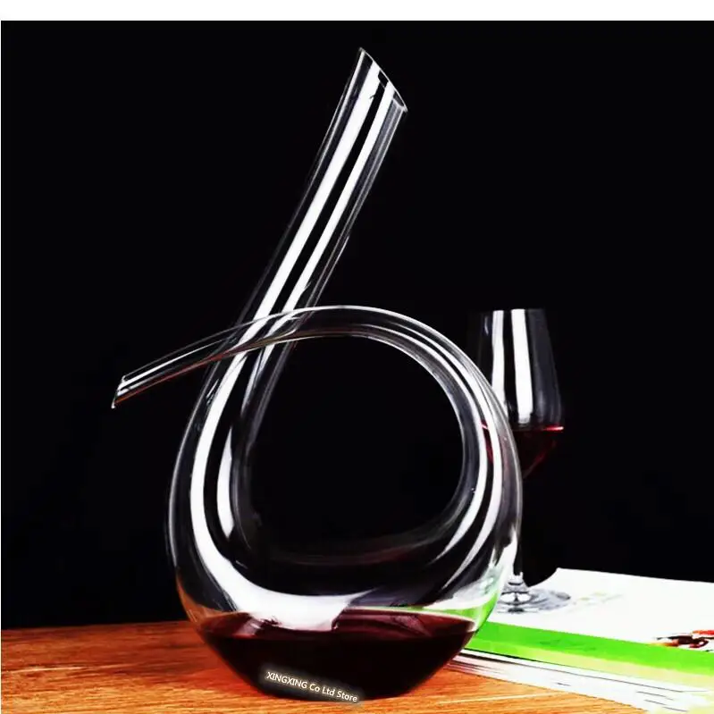 Wine Decanter Lead-free Crystal Glass Home Bars Champagne Pourer Snail Shaped Brandy Bottle Container