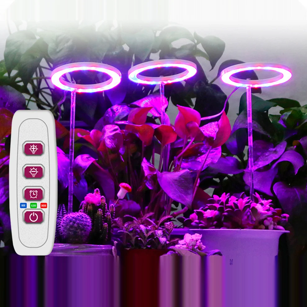 Full Spectrum Plant Growth Light 5v Usb Height Adjustable Dimmable Growing Lamp With Timer For Indoor Plants Herb