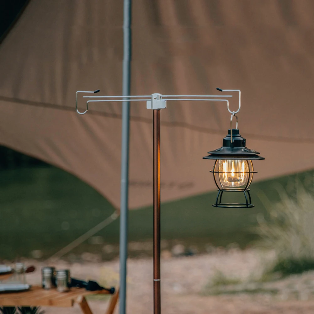 

Lantern Stand Aluminum Alloy Fishing Light Hanger Rack Foldable Portable Detachable for Hiking for Fishing Outdoor Tool