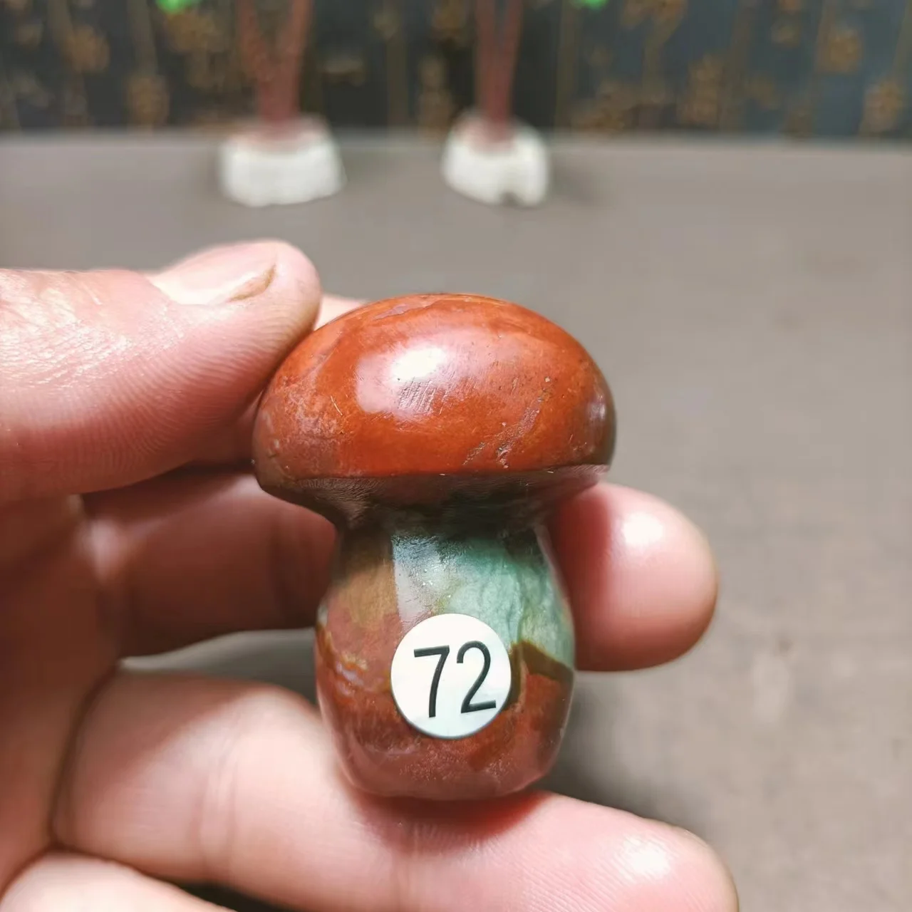 Природный ручная резьба энергетический Океанский камень минерал рейки гриб