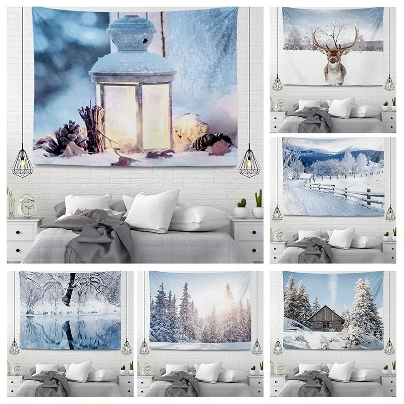 Настенный гобелен с растениями эстетический декор для домашней комнаты стиль