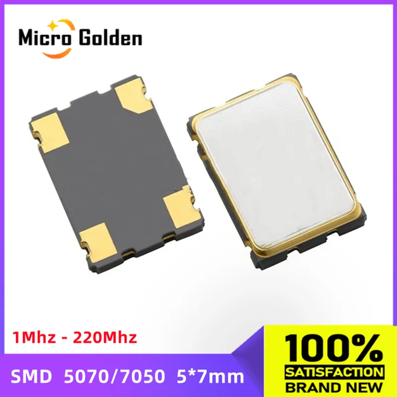 (5 шт.) SMD 5070 активный кварцевый генератор OSC 1 МГц 2 м 4 м 5 м 6 м 16 м 8 м 10 м 12 МГц 27 МГц 7050 5*7 мм 4-контактный кварцевый генератор часов