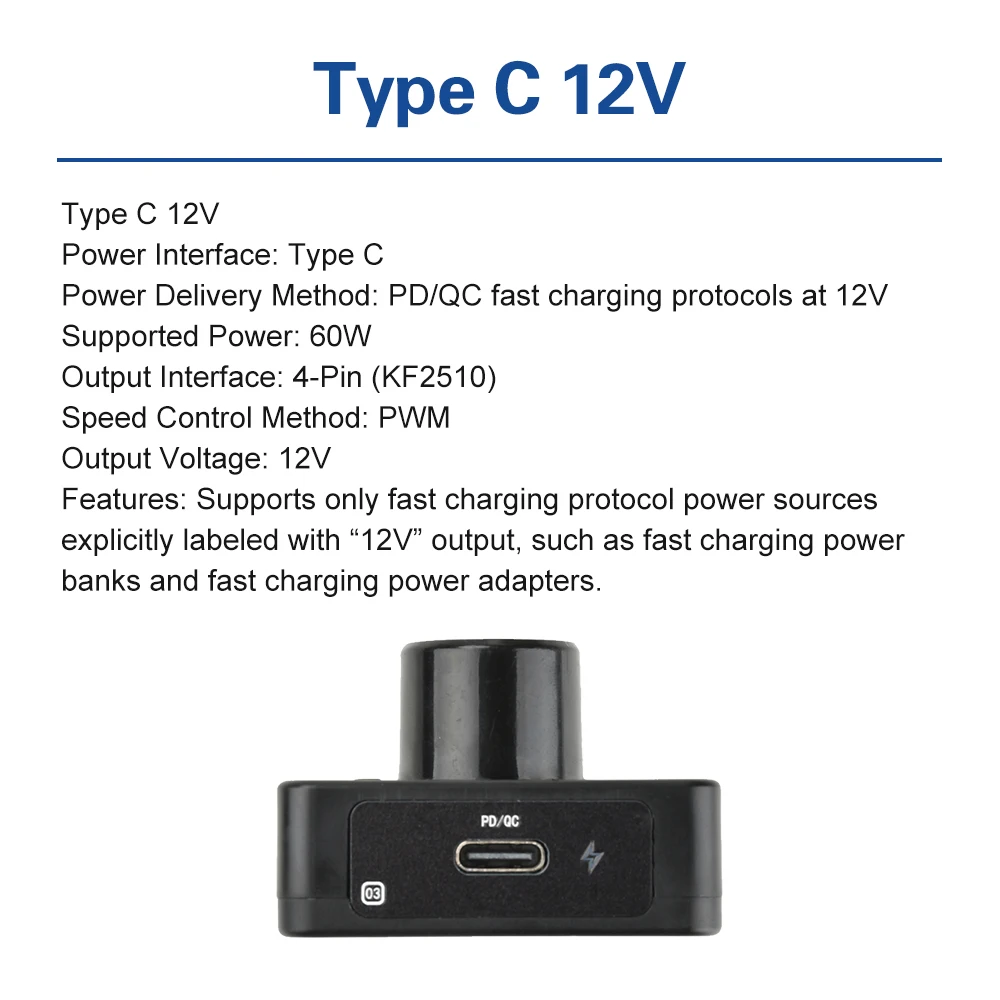 

Контроллер скорости PWM Type-C DC5521 для вентиляторов