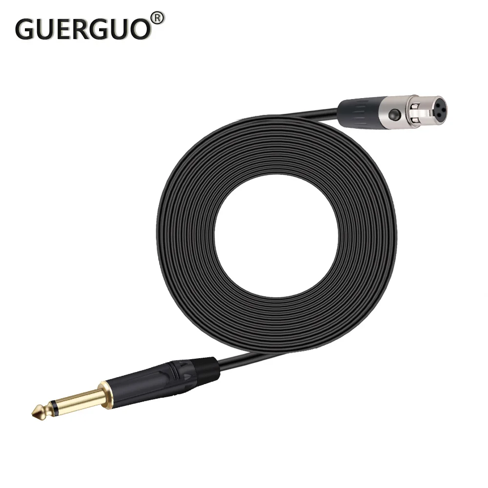 

Позолоченный 3-контактный разъем XLR для пайки прямого микрофона из углеродного волокна 6,35 мм