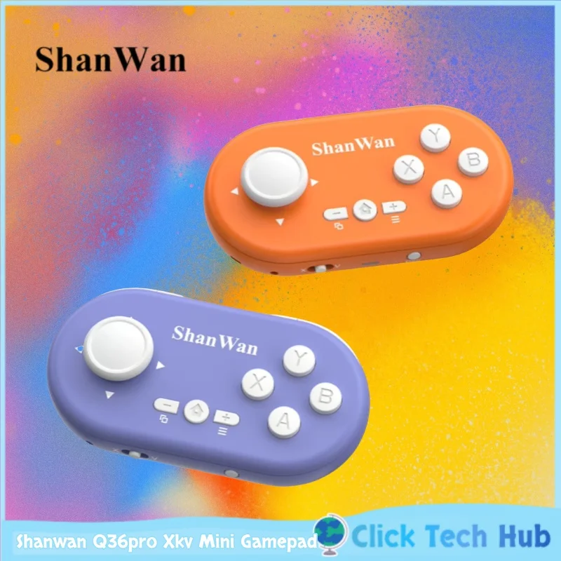 Фото Shanwan Q36pro Xkv Мини-геймпад Hall Джойстик Гироскоп Портативный контроллер для симулятора ПК Многорежимная игра Сменная мышь №1