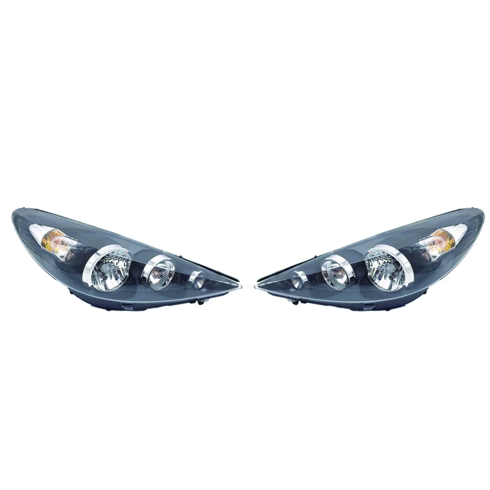 

Car Headlights For Peugeot 207 2009-2013 9680131780 Black White A Pair