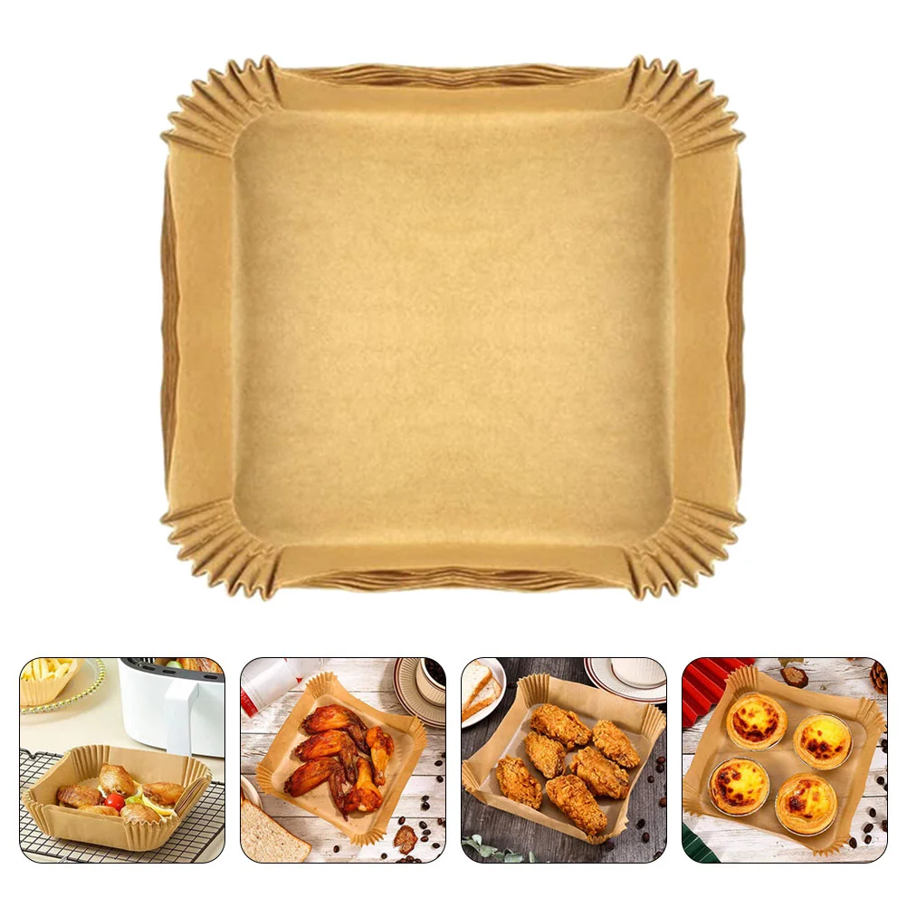 

80 Sheets Air Fryer Disposable Paper Liner Square Non-Stick