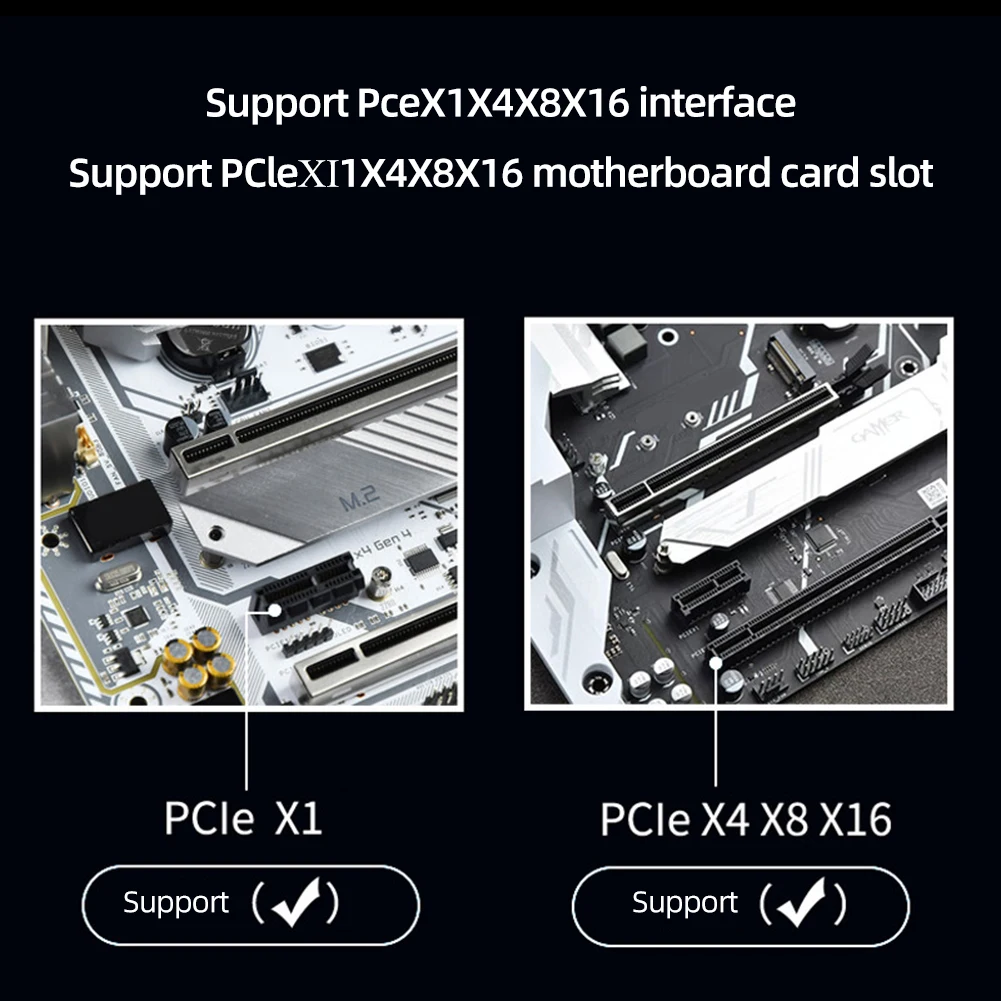 Адаптер карты расширения M.2 NVME для PCIe4.0 X1 с поддержкой интерфейса PCIe X4 X8 X16 M Key SSD