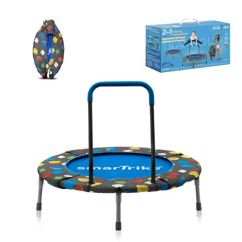 

36-inch Indoor Folding Trampoline with Handlebar