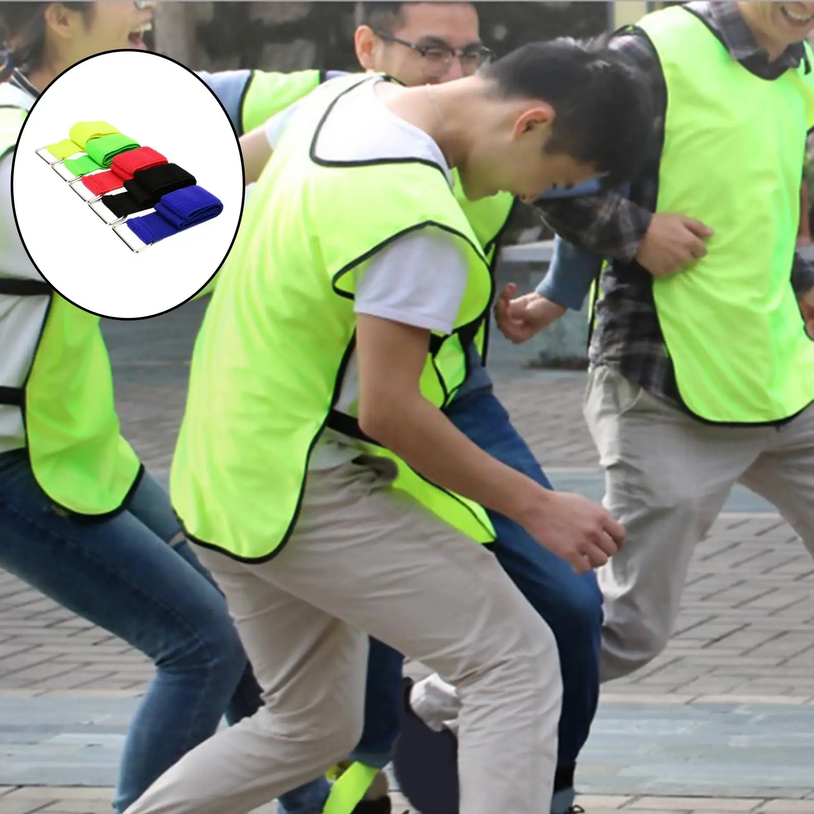 

5 Pieces Durable Relay Race Game Bands Birthday Party Games for Adult Family