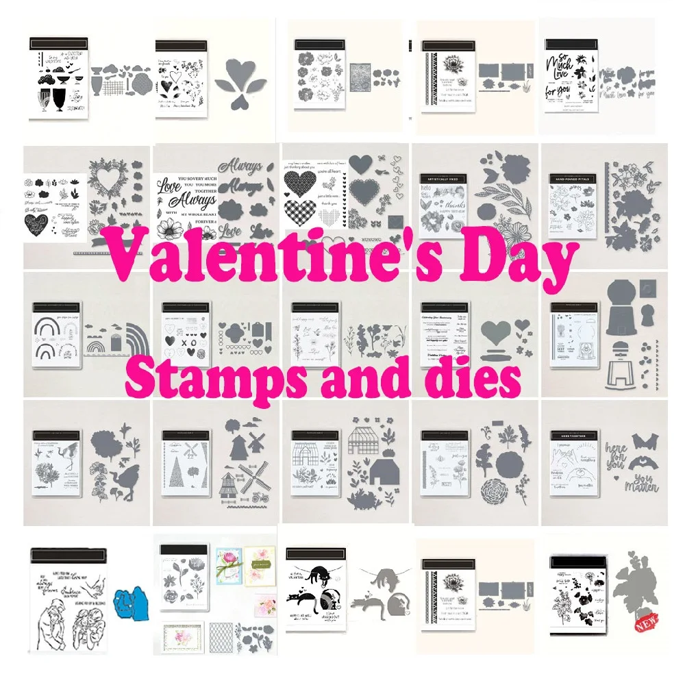 

New Wedding Clear Stamps And Metal Cutting Dies DIY Dies Scrapbook Embodying Handmade Decorative Craft Cut Dies Valentine's Day