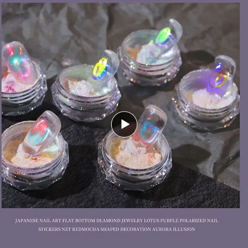 

Nail Ice Powder For Phototherapy Glue Shiny Manicure Powder Glitter Nail Art Highlighting Powder Multi-color Shimmer