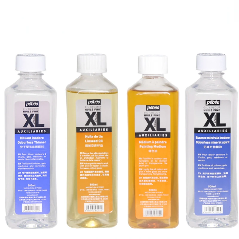 500ml Oil Painting Toning Glazing Linseed Oil Quick-drying Diluent Odorless Pigment Neutralizing Art Student Exam Essential