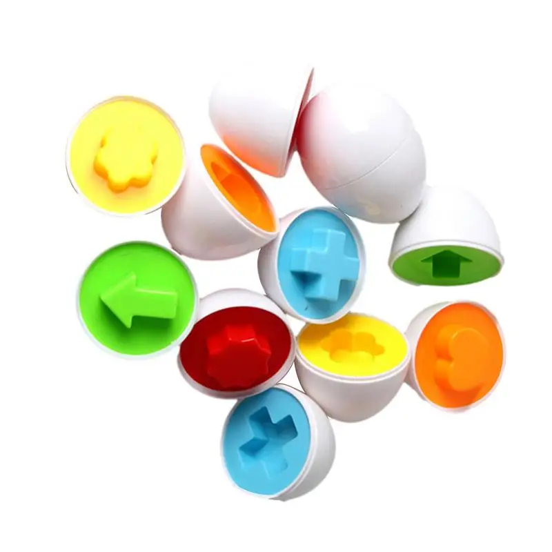 

6-PCS Montessori Learning Education Math Toys Smart Eggs 3D Puzzle Game For Children Popular Toys Jigsaw Mixed Shape Tools