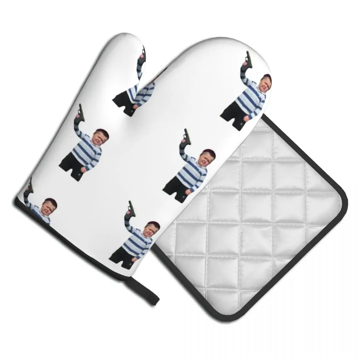 

Кухонные перчатки Hasbulla Tiktok, перчатки для микроволновой печи с защитой от нагрева, держатель для кастрюли, набор перчаток для барбекю и выпеч...