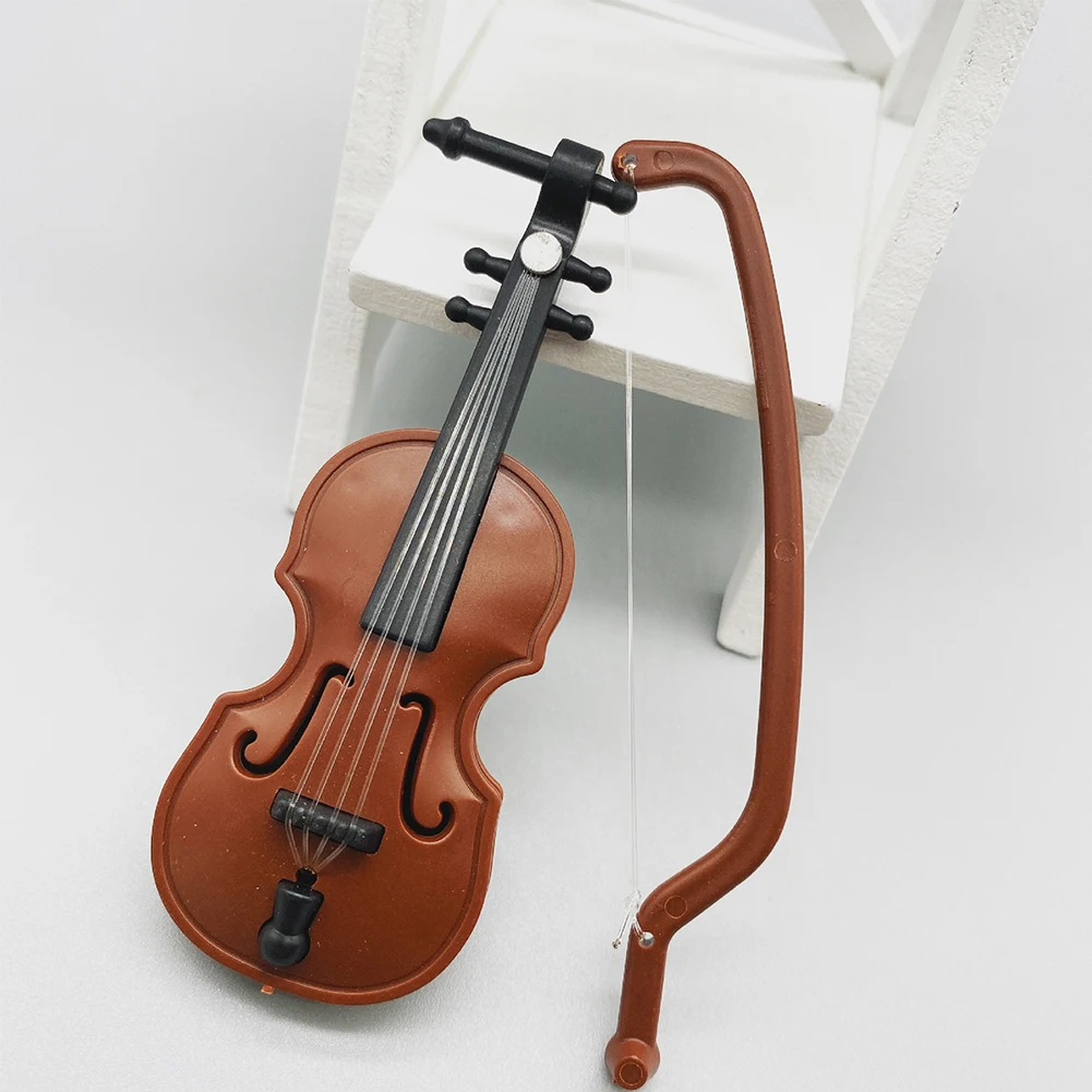 

Mini Miniature Violin Handmade 1/12 Wooden Model Violin Home Decor Crafts Model Violin Ornaments Odorless Doll House Accessories