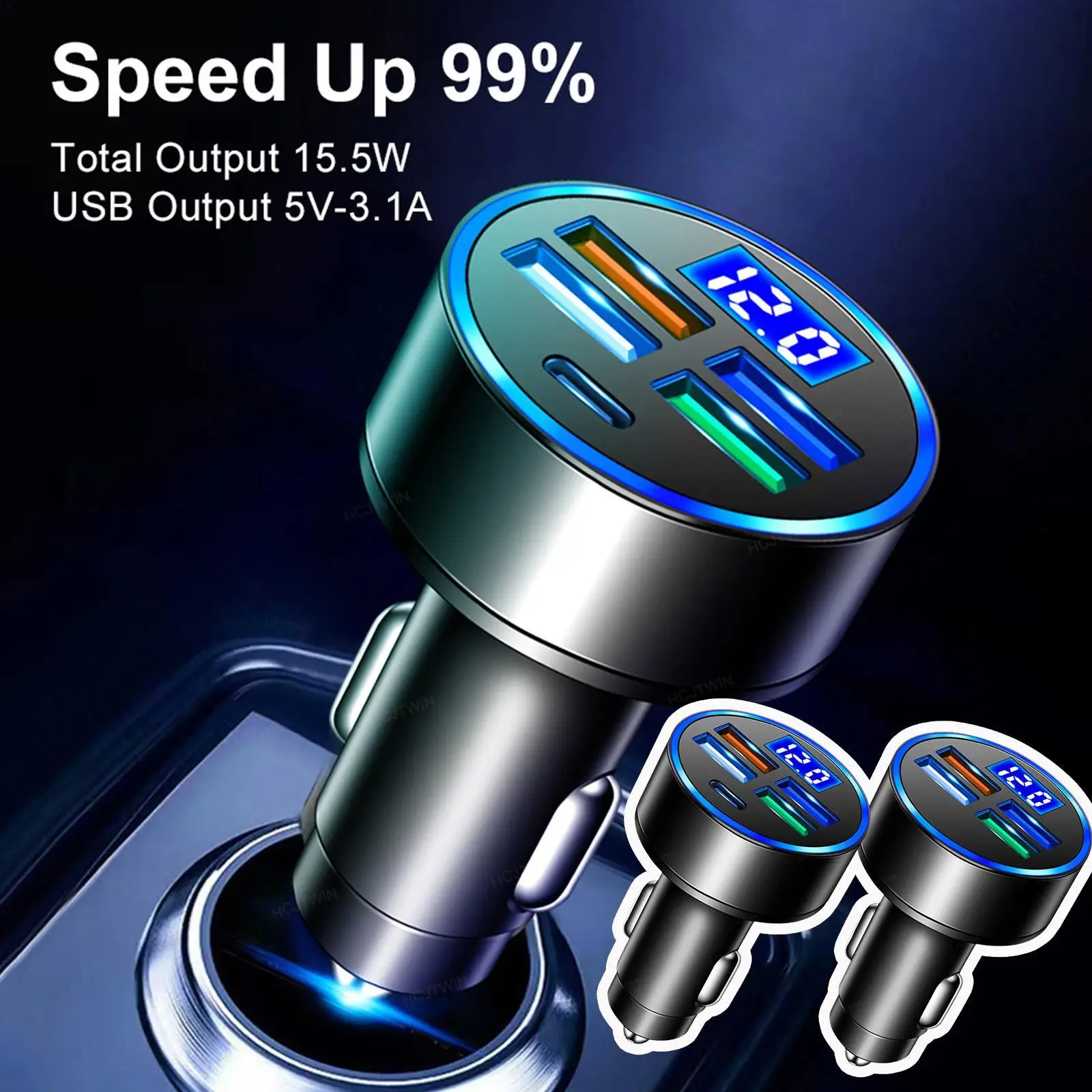 Автомобильное зарядное устройство OLAF с 4USB-портами и 1 USB-портом