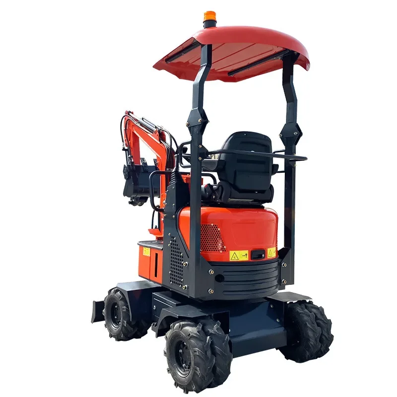 Колесный мини-экскаватор Инженерная техника сельскохозяйственный 4-колесный с