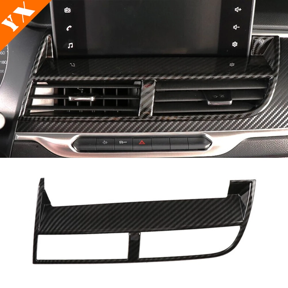

Carbon Look Trim Garnish For GWM Great Wall Wingle 7 Car Center Air Conditioner Outlet Decor Sticker Cover 2018-2022 Accessories