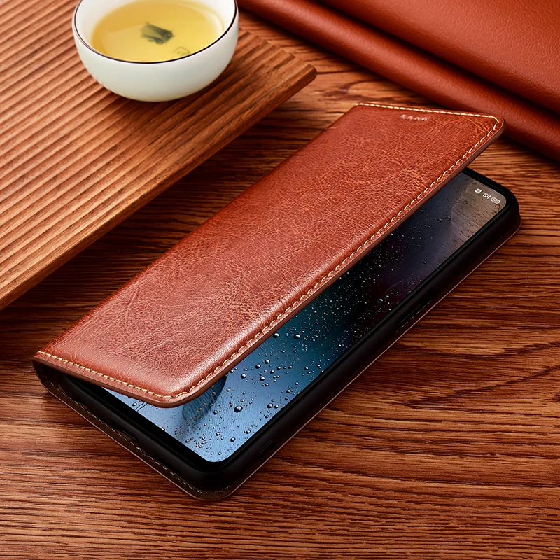 Luxury Genuine Leather Wallet Case For Huawei Y5 Y6 Y7 Y9 Pro Prime 2018 2019 Y6S Y5P Y6P Y7P Y8P Y9S Magnetic Flip Cover