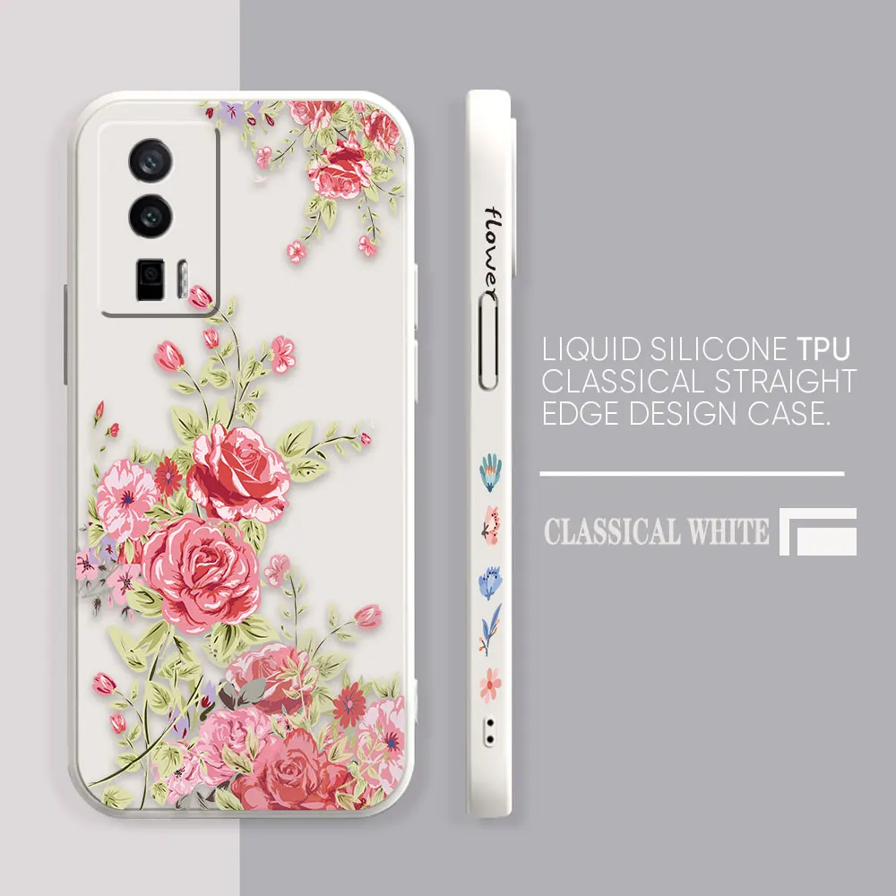 Case For Redmi K60E K60 K50 K40S K40 K30 K20 12C 10C 9A 9 8 10X 10A 10 Pro 4G 5G Gaming Case Fundas Cqoues Pretty Pink Flowers