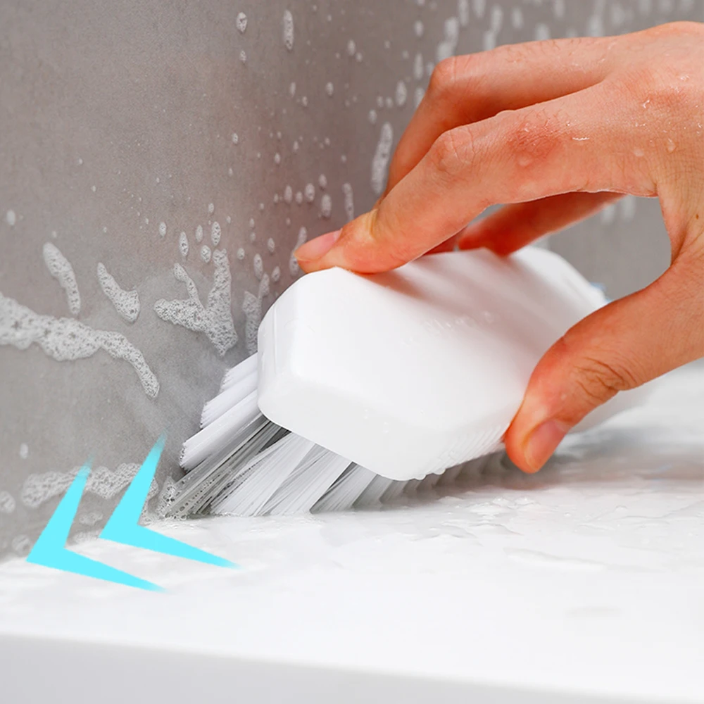 

4 In 1 V-Shape Cleaning Brush Kitchen Bathroom Tile Floor Gap Scrubber Brush Multipurpose Window Groove Wall Corner Brushes Tool
