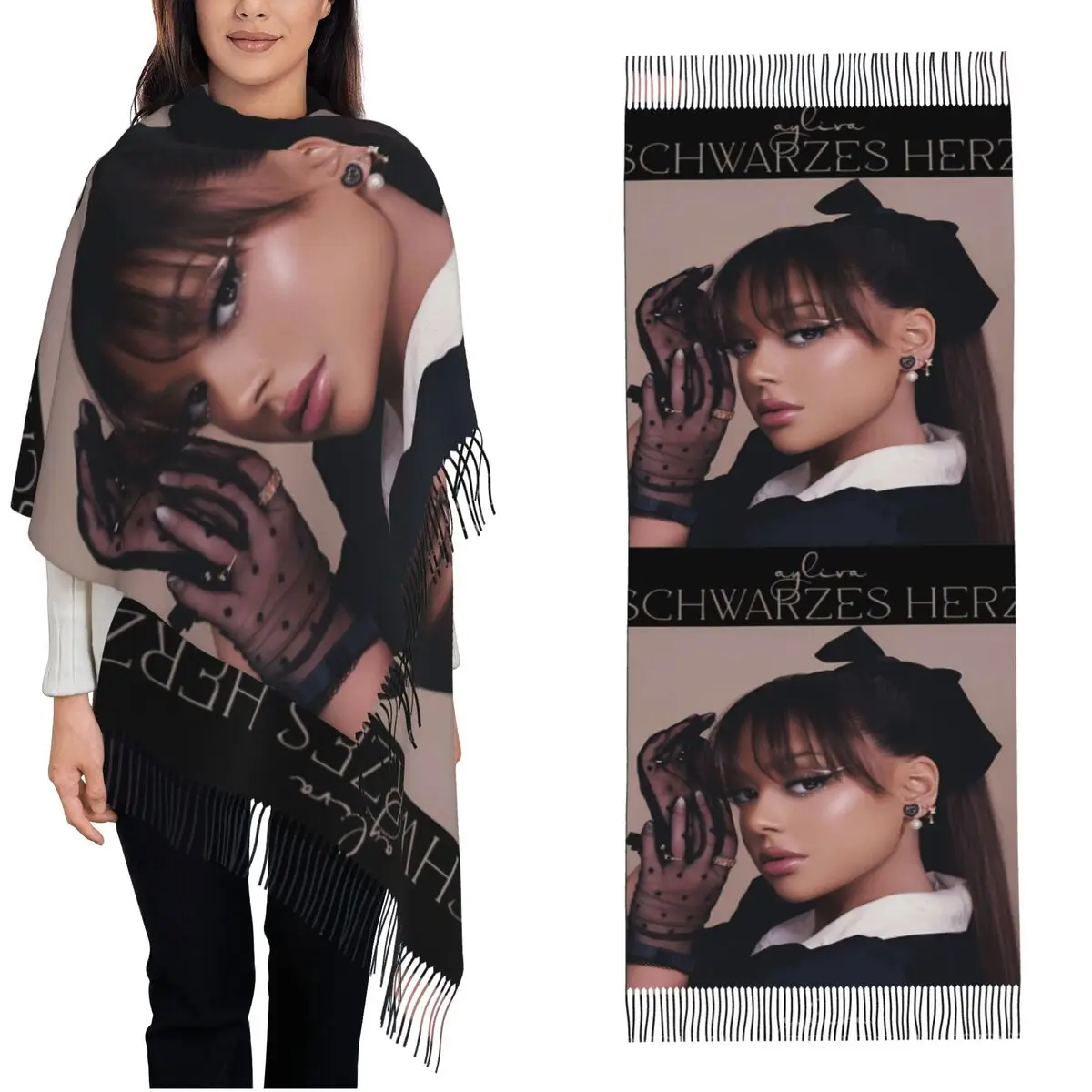 Ayliva Tour 2024 hanober шарф для женщин зимние теплые шали из пашмины и накидка крутой