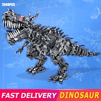dinosaur simulation model building blocks 2649pcs jurassic world mechanical rex tyrannosaurus dragon moc bricks children toy