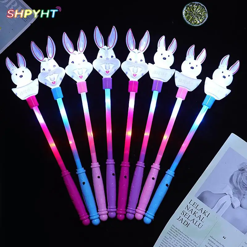 

Мультяшный кролик, Сказочная палочка, светодиодная лампа, блестящая светящаяся палочка, светящиеся игрушки для детей, детские рождественские подарки на Хэллоуин