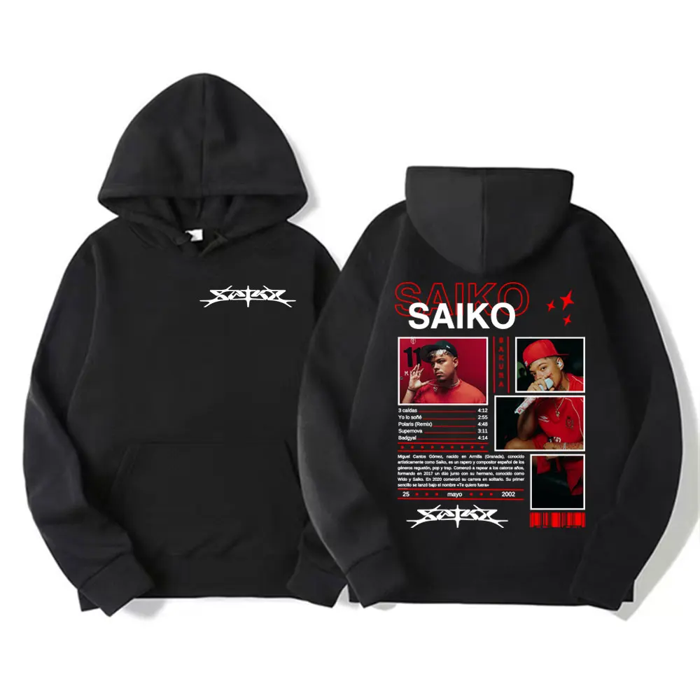 Рэпер SAIKO POL ARIS 2025 Tour толстовки с рисунком для мужчин и женщин Harajuku модные большого